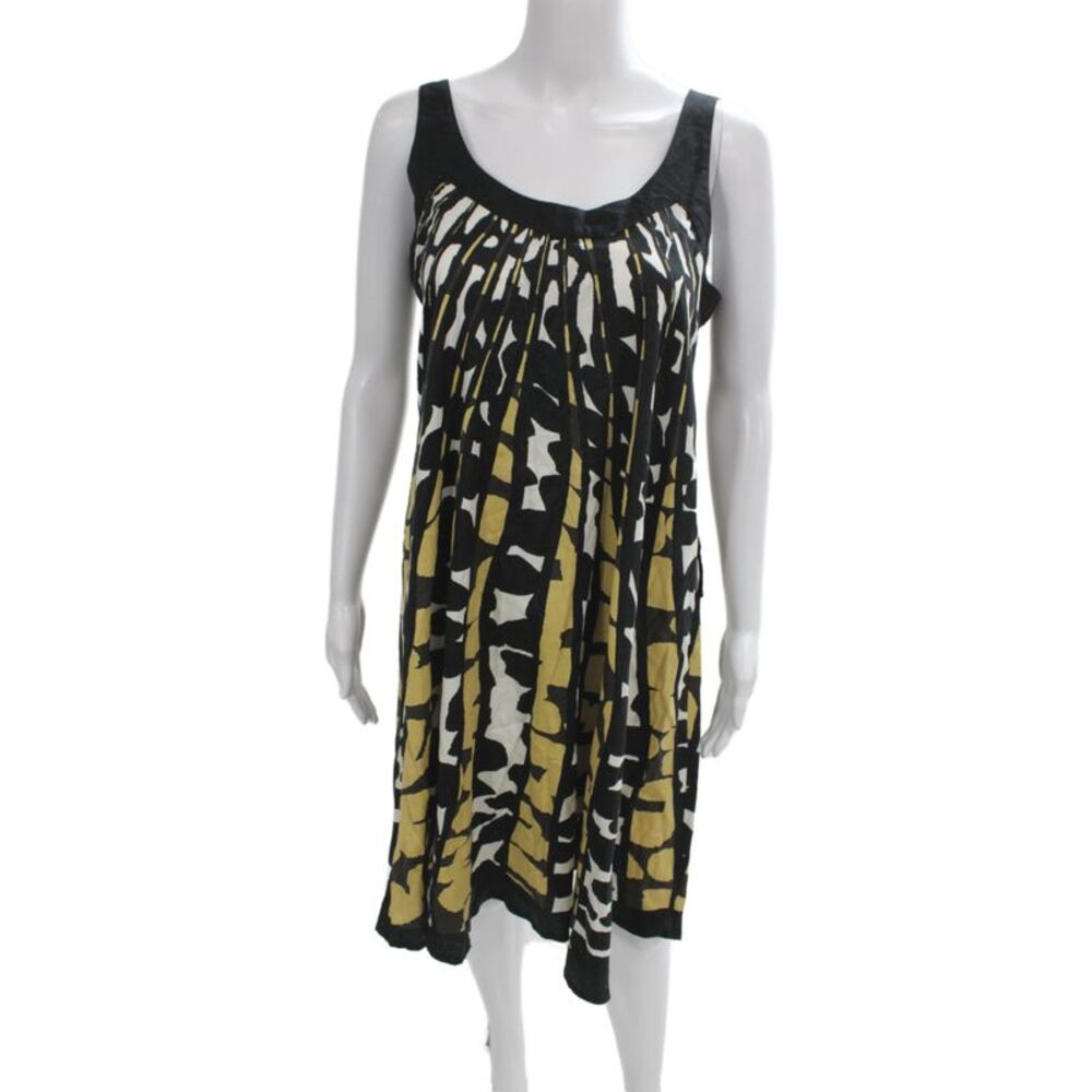 Sinequanone Women Sundress Multicolor Cotton Scoop Neck Sleeveless Knee Size 40